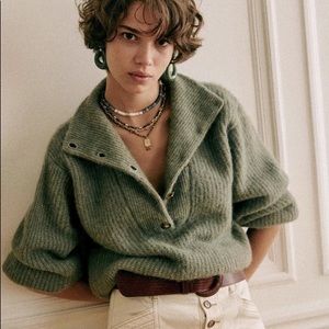 Sezane Micky Jumper in Khaki